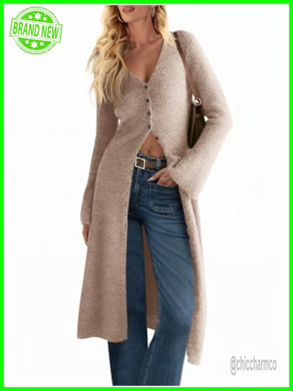 Long Cardigan Sweater Button Down Midi Knit Duster Coatigan